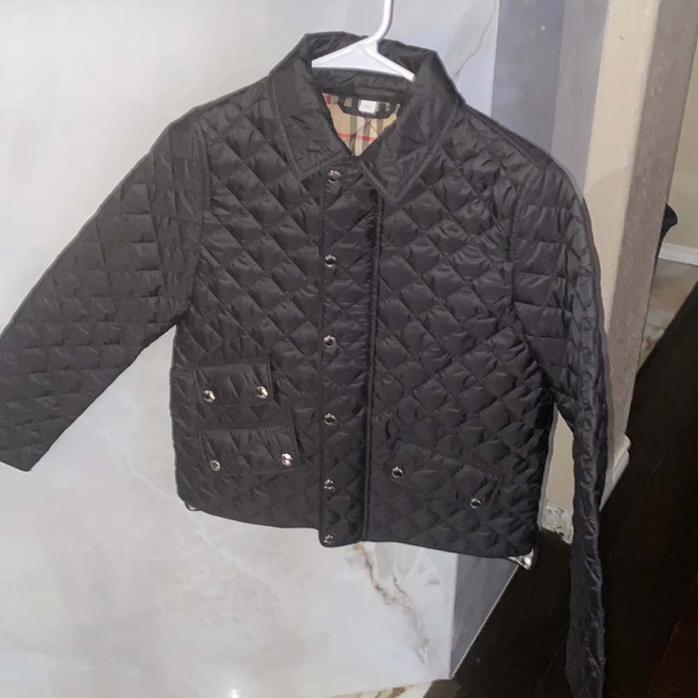 Diamond Quilted Burberry Girls Jacket